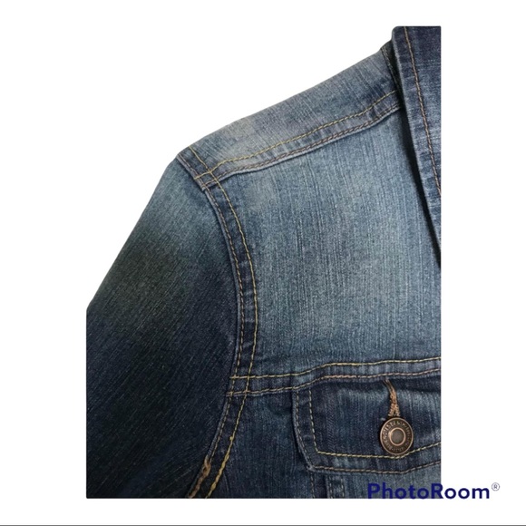 Girls Large Blue Notes Jean Jacket Mint Condition - Picture 5 of 6